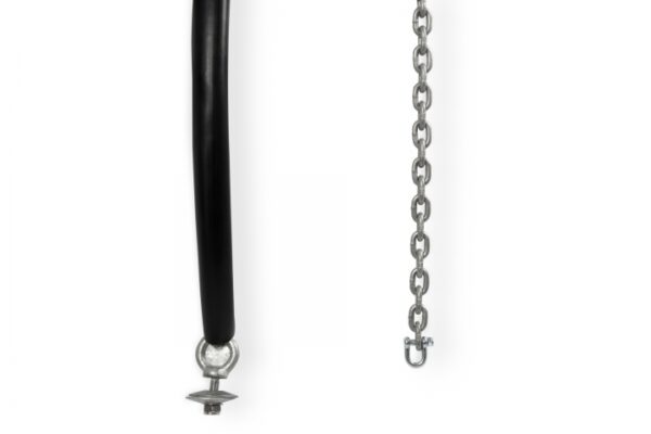 Chain with sleeve for round swing seat