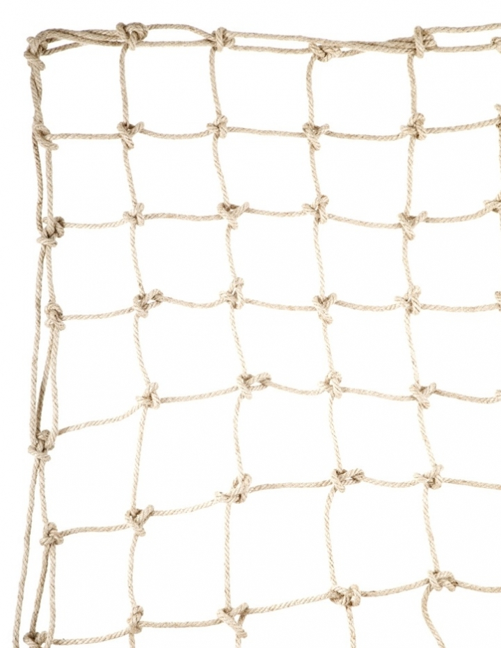 Hand-knotted climbing net
