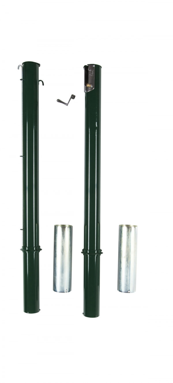 Round support posts for tennis nets