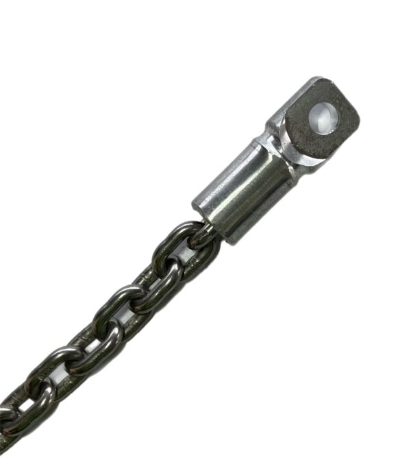 Termination featuring ferrule with flat end piece for DIN 766 chain Ø ...