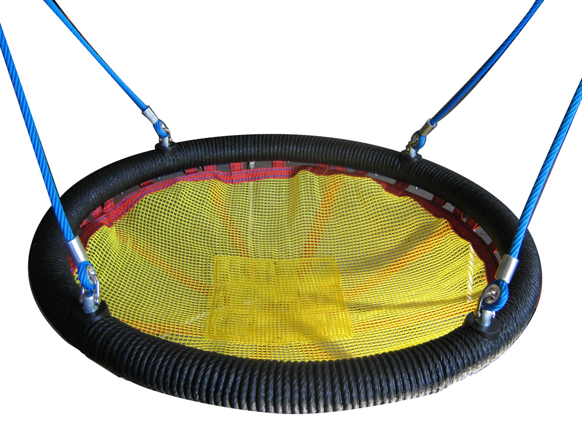 Basket swing for adventure parks 