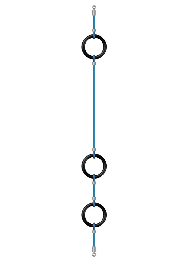 Acrobatic passage with Rings, with "Hercules" rope support Ø 16,0mm