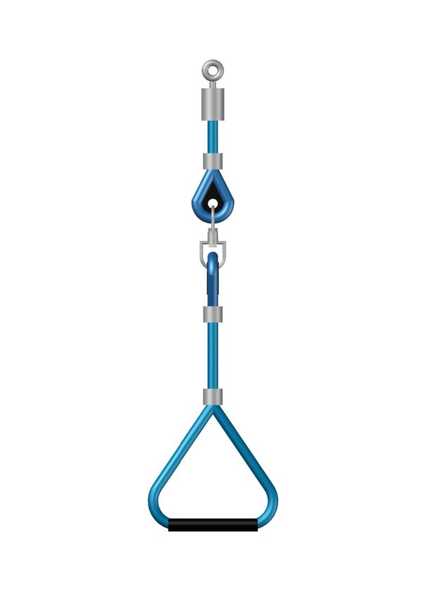 Triangular handle, swivelling, made of "Hercules" rope