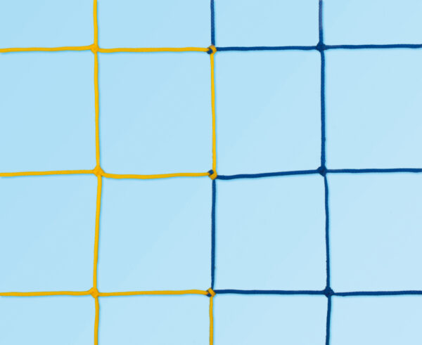 Nets for five-a-side soccer goals (colored) 3m × 2m, Ø 3,0mm, mesh 130mm