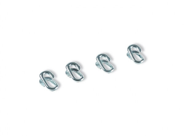 Hooks for fixing fencing nets, "false mesh".